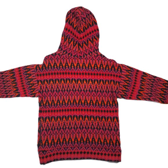 Womens Icelandic Wool Sweater Hoodie Fair Isle 1960s Sweden Hans Heitsch S VTG - Picture 3 of 8